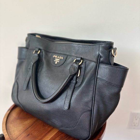 Prada Black Leather Tote Bag - Picture 4 of 10
